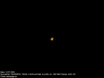 Mars am 12. Juli 2020. (Credits: astropage.eu)