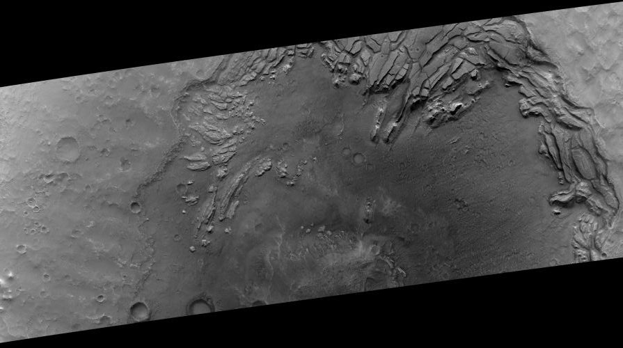 Komplexer Krater in Arabia Terra (Courtesy of NASA / JPL / University of Arizona)