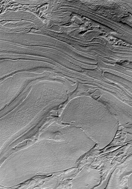 Chaotische Strukturen in Hellas Planitia (Courtesy of NASA / JPL / MSSS)