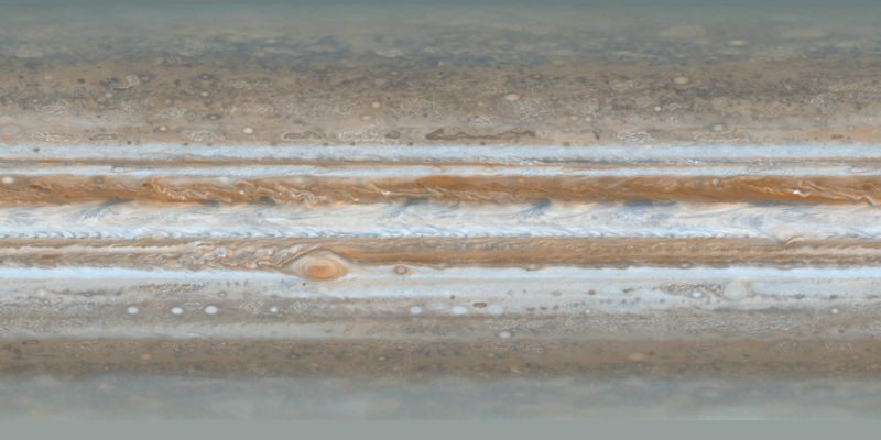 "Karte" der Jupiteratmosphäre (Courtesy of NASA / JPL / Space Science Institute)