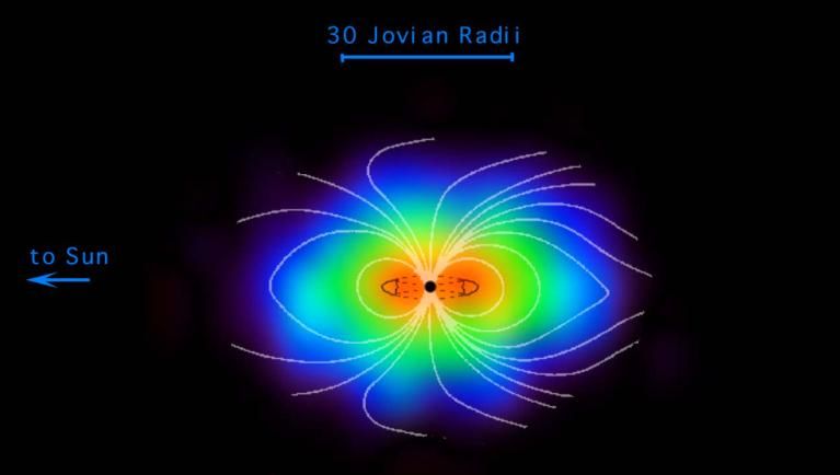 Der innere Bereich von Jupiters Magnetosphäre (Courtesy of NASA / JPL / Johns Hopkins University Applied Physics Laboratory)