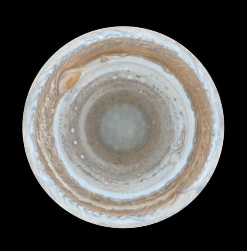 Jupiters Südpolarregion (Courtesy of NASA / JPL / Space Science Institute)
