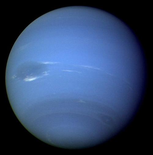 Neptun, aufgenommen von der Raumsonde Voyager 2 (NASA / JPL)