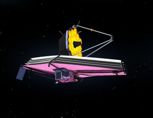 Simulation des James Webb Space Telescope. (NASA/Goddard Space Flight Center)