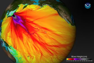 Auswirkungen des Bebens vom 11. März 2011. (NOAA)