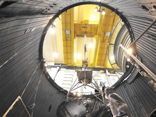 Juno bei den Vorbereitungen. (NASA/Caltech-JPL/Lockheed Martin)