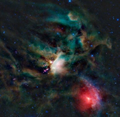 Die Sternentstehungsregion Rho Ophiuchi. (NASA/JPL-Caltech/UCLA)