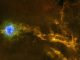Dichte Gasfilamente in IC5146 (ESA/Herschel/SPIRE/PACS/D. Arzoumanian (CEA Saclay) for the “Gould Belt survey” Key Programme Consortium)