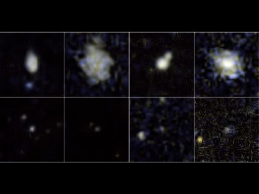 Beobachtungsreihe des Galaxy Evolution Explorer (NASA/JPL-Caltech)