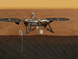 Künstlerische Darstellung der vorgeschlagenen Geophysical Monitoring Station auf dem Mars (NASA/JPL-Caltech)