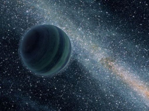 Künstlerische Darstellung eines jupiterähnlichen Planeten, der frei im All vagabundiert (NASA/JPL-Caltech/R. Hurt)