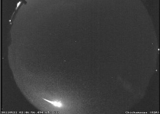 Meteor über Macon, Georgia am Abend des 20. Mai 2011 (NASA/MSFC/MEO)