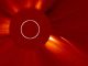 Der "Sungrazer"vom 5./6. Juli 2011, aufgenommen vom Sonnenobservatorium SOHO (SOHO (ESA / NASA))