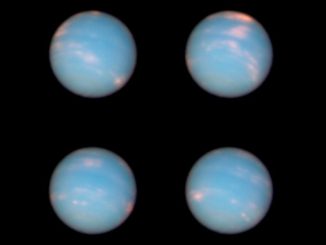 Neptun, aufgenommen vom Hubble Teleskop (NASA, ESA, and the Hubble Heritage Team (STScI/AURA))