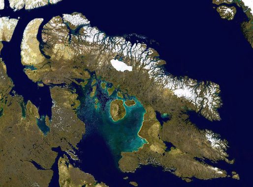 Satellitenaufnahme von Baffin Island im Norden Kanadas, einem der untersuchten Fundorte (Landsat / USGS) Satellitenaufnahme von Baffin Island im Norden Kanadas, einem der untersuchten Fundorte (Landsat / USGS)