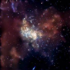 Ein Bild der Region, in dem das zentrale Schwarze Loch der Milchstraße liegt, aufgenommen vom Chandra Röntgenobservatorium. (Chandra X-ray Observatory)