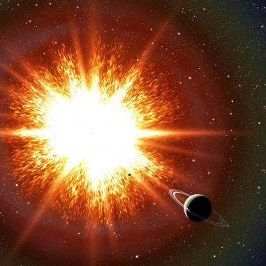 Künstlerische Darstellung einer Supernova-Explosion (David A. Aguilar (CfA))