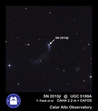 Die Supernova SN 2010jl. (Calar Alto Observatory)