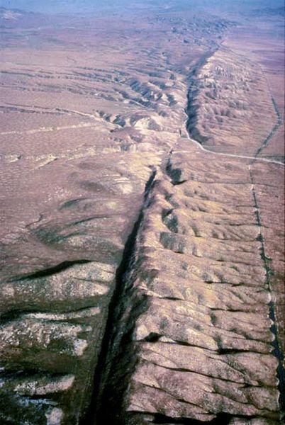 Ein Teil der San-Andreas-Verwerfung (Courtesy of US NOAA)