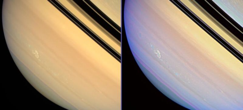 Sturmsystem auf Saturn (Courtesy of NASA / JPL / Space Science Institute)