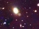 Die Supernova PS1-12sk (im Kreis) gehört zu den sehr seltenen Supernovae des Typs Ibn. (CfA / PS1 Science Consortium)