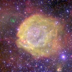 Der Nebel AB7 in der Kleinen Magellanschen Wolke, aufgenommen vom Very Large Telescope (VLT) der Europäischen Südsternwarte in Chile. (ESO)
