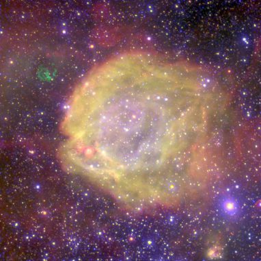 Der Nebel AB7 in der Kleinen Magellanschen Wolke, aufgenommen vom Very Large Telescope (VLT) der Europäischen Südsternwarte in Chile. (ESO)