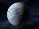 Künstlerische Darstellung des Exoplaneten Kepler-69c - eine sogenannte Supererde, die sich in der habitablen Zone um einen sonnenähnlichen Stern befindet. (NASA Ames / JPL-Caltech)