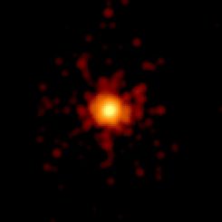 Das Röntgenteleskop an Bord des Swift-Satelliten machte diese Aufnahme des Gammastrahlenausbruchs GRB 130427A am 27. April 2013 um 03:50 Uhr EDT. (NASA / Swift / Stefan Immler)