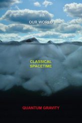 Sehr vereinfachte Darstellung der Beziehungen zwischen Quantengravitation, klassischer Raumzeit und unserer Realität. Demnach wird die klassische Raumzeit durch Wechselwirkungen von Materie mit der Quantengravitation erschaffen - hier verdeutlicht durch ein Eiskristallgitter, das aus flüssigem Wasser ausfriert. (University of Warsaw / Faculty of Physics)