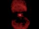 Der Ameisennebel im Schmalbandfilter bei einer Infrarot-Wellenlänge von 12,8 Mikrometern. Diese Aufnahme war eines der ersten First Lights des VISIR-Instruments am Very Large Telescope der Europäischen Südsternwarte in Chile. (ESO)