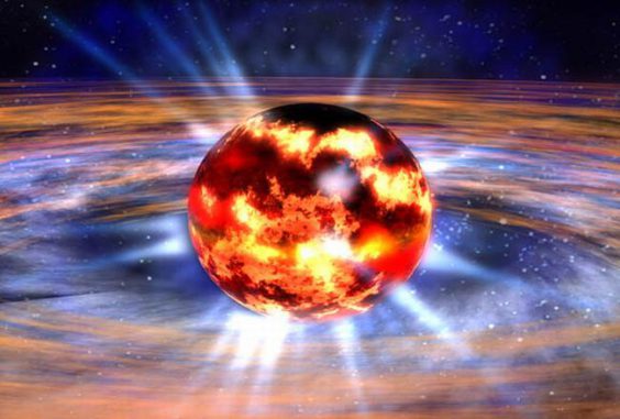 Neutronensterne sind extrem kompakt und haben eine enorm große Masse, deswegen besitzen sie sehr starke Gravitationsfelder. (NASA Illustration)