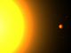 Künstlerische Darstellung des Exoplaneten Kepler 78b und seines Zentralsterns. (Image: Cristina Sanchis Ojeda)