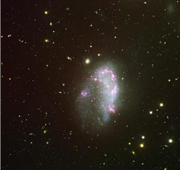 Die irreguläre Galaxie NGC 1427A, basierend auf Daten, die im November 2002 und Januar 2003 mit dem Very Large Telescope der Europäischen Südsternwarte in Chile gesammelt wurden. (ESO)