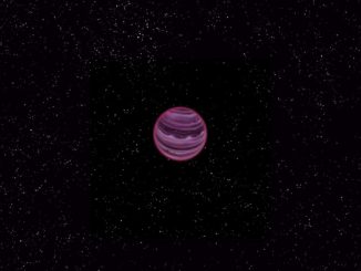Illustration des frei vagabundierenden Planeten PSO J318.5-22. Das Objekt umkreist keinen Stern, sondern fliegt allein durch den Raum. (MPIA / V. Ch. Quetz)