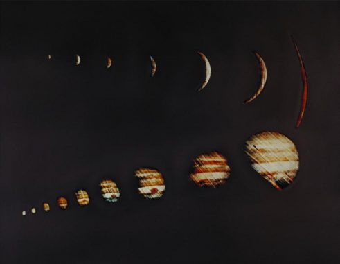 Diese Bilderserie machte die Raumsonde Pioneer 10 im Rahmen ihres Vorbeifluges an dem Planeten Jupiter im November / Dezember 1973. (NASA) Diese Bilderserie machte die Raumsonde Pioneer 10 im Rahmen ihres Vorbeifluges an dem Planeten Jupiter im November / Dezember 1973. (NASA)