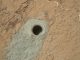 Ein Bohrloch in frühzeitlichem Sedimentgestein auf dem Mars. (Image courtesy of Imperial College London)
