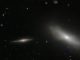 Die Galaxie NGC 1190 (rechts) gehört zur Hickson Compact Group 22, einer sehr kompakten Galaxiengruppe, die aus insgesamt fünf Mitgliedern besteht. (ESA / Hubble & NASA Acknowledgement: Luca Limatola)