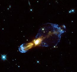 Hubble-Aufnahme des Rotten Egg Nebula, einem präplanetarischen Nebel, der 5.000 Lichtjahre entfernt im Sternbild Puppis (Achterdeck des Schiffs) liegt. (NASA / ESA & Valentin Bujarrabal (Observatorio Astronomico Nacional, Spain)