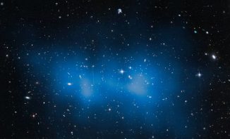 Ein Teil des riesigen Galaxienhaufens El Gordo, aufgenommen vom Weltraumteleskop Hubble. (NASA, ESA, and J. Jee (University of California, Davis))
