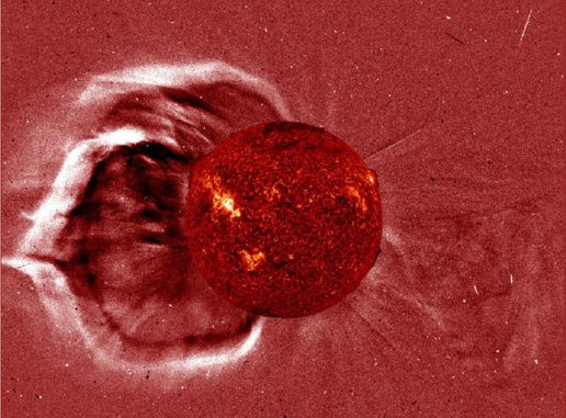 Ein koronaler Massenauswurf, aufgenommen vom Solar Dynamics Observatory der NASA am 7. August 2010. (NASA / SDO)