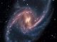 Ein Bild der Galaxie NGC 1365, deren Kern ein massereiches Schwarzes Loch enthält, das aktiv Materie ansammelt. Veränderungen in der Eisen-Emissionslinie aus dem Nukleus ermöglichten die Bestimmung der Rotation des Schwarzen Lochs. (SSRO-South (R. Gilbert, D. Goldman, J. Harvey, D. Verschatse) - PROMPT (D. Reichart))
