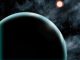 Diese künstlerische Darstellung zeigt den uranusgroßen Exoplaneten Kepler-421b, der alle 704 Tage einen orangefarbenen Stern des Spektraltyps K umkreist. Der Exoplanet befindet sich jenseits der Schneegrenze und könnte sich dort gebildet haben, anstatt aus einer anderen Umlaufbahn migriert zu sein. (David A. Aguilar (CfA))