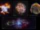 Anlässlich Chandras 15. Jahrestag wurden vier neue Bilder von Supernova-Überresten veröffentlicht. Die Bilder zeigen den Krebsnebel (oben links), G292.0+1.8 (oben Mitte), den Tycho-Supernova-Überrest (oben rechts) und 3C58 (unten). (NASA / CXC / SAO)