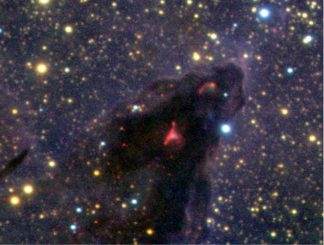 Diese Aufnahme wurde mit dem Very Large Telescope (VLT) der Europäischen Südsternwarte in Chile gemacht. Sie zeigt einen kleinen Ausschnitt des Adlernebels, einer Sternentstehungsregion im Sternbild Schlange. (ESO / M.McCaughrean & M.Andersen (AIP))