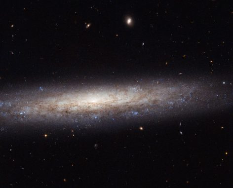 NGC 4206 ist eine Spiralgalaxie im Sternbild Jungfrau. Von unserem Beobachtungspunkt aus blicken wir auf die Kante der Galaxie. (ESA / Hubble & NASA; Acknowledgement: Nick Rose) NGC 4206 ist eine Spiralgalaxie im Sternbild Jungfrau. Von unserem Beobachtungspunkt aus blicken wir auf die Kante der Galaxie. (ESA / Hubble & NASA; Acknowledgement: Nick Rose)