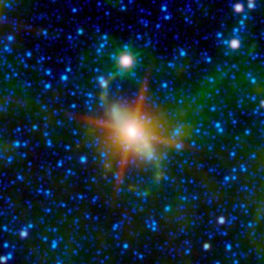 Die Circinusgalaxie, aufgenommen vom Weltraumteleskop WISE in infraroten Wellenlängen. (NASA / JPL-Caltech /UCLA) Die Circinusgalaxie, aufgenommen vom Weltraumteleskop WISE in infraroten Wellenlängen. (NASA / JPL-Caltech /UCLA)