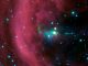 Spitzer-Aufnahme des Herbig-Haro-Objekts 34 und seiner Zwillingsjets. (NASA / JPL-Caltech)