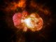In den 1840er Jahren beobachtete man im Doppelsternsystem Eta Carinae eine starke Eruption, die den hier abgebildeten Homunkulusnebel erschuf. (NASA, ESA, and the Hubble SM4 ERO Team)