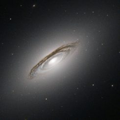 Hubble-Aufnahme der linsenförmigen Galaxie NGC 6861. (ESA / Hubble & NASA; Acknowledgement: J. Barrington)